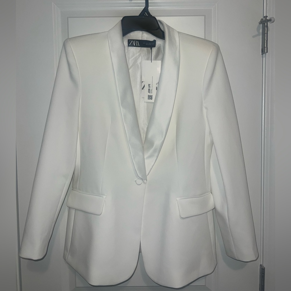 Zara Women's White Blazer Jacket